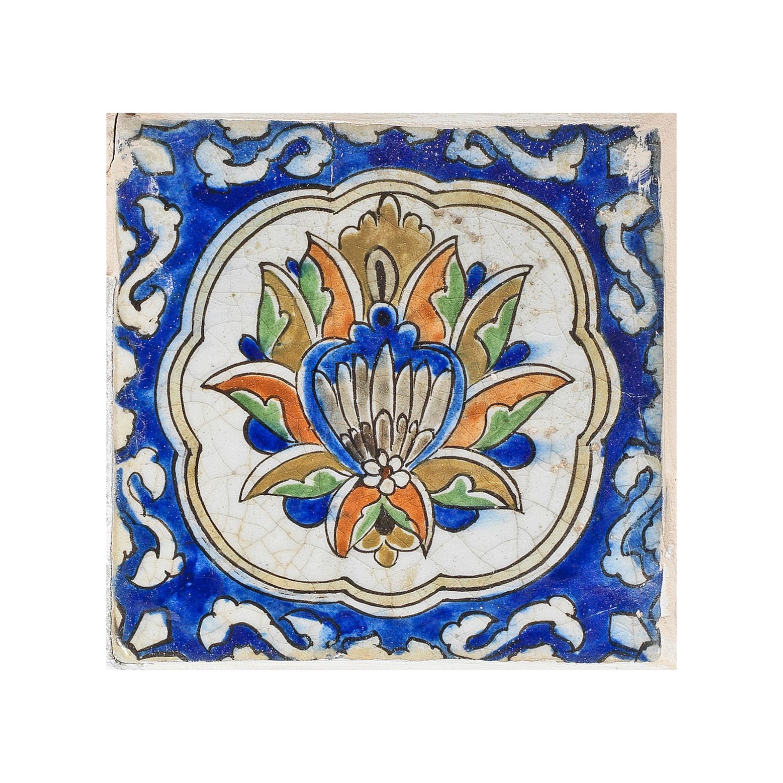 Four Kubachi Pottery Tiles, 17th Century photo for sale
