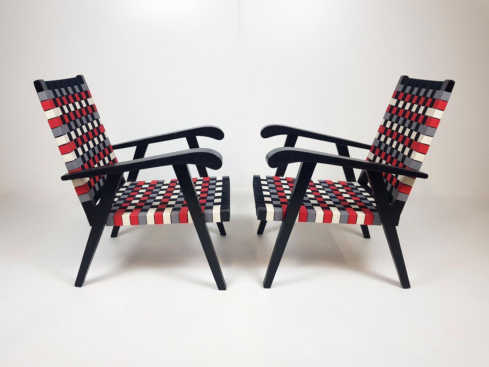 Set Of Unique Modernist Armchairs, 1950's photo furniture