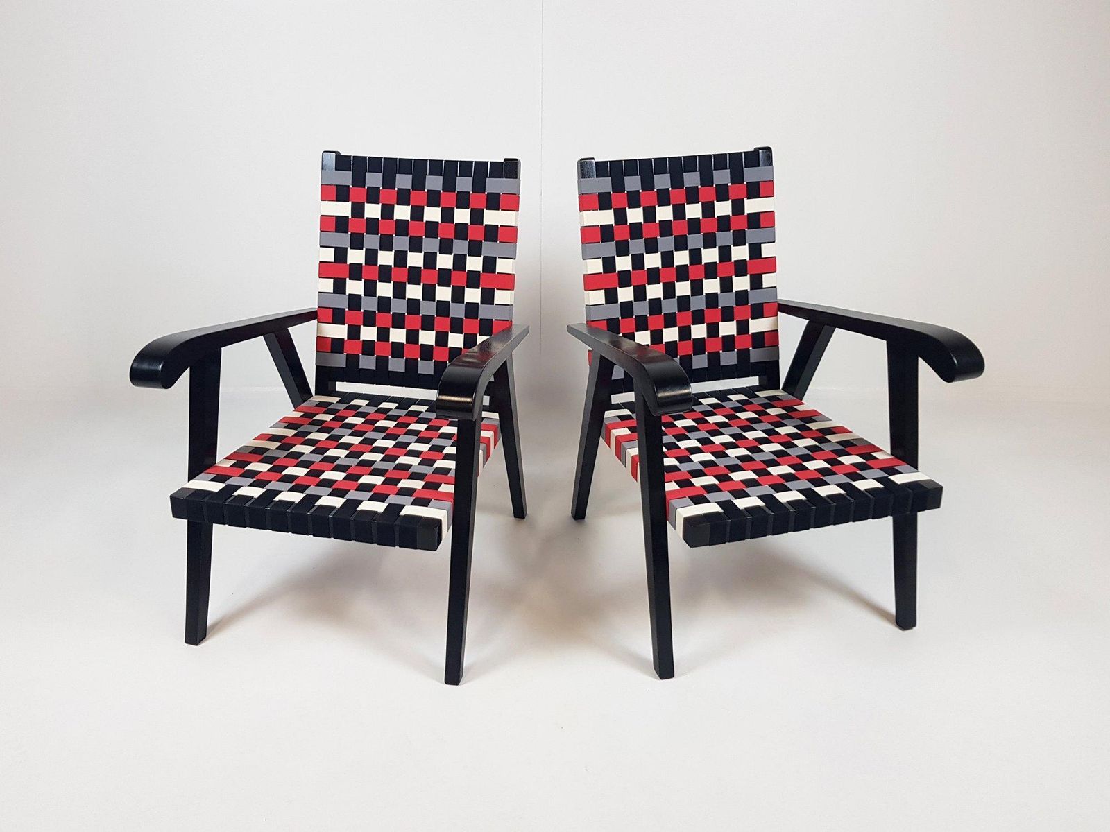 Furniture Set Of Unique Modernist Armchairs, 1950's photo