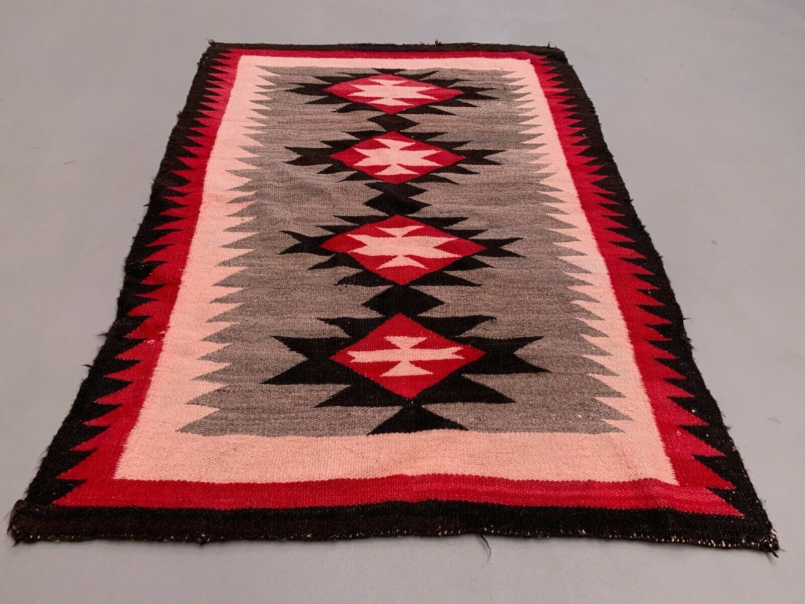 Genuine 1920 1930 Navajo Kilim Rug 132x95 Cm Native American Wool Decor Medium photo for sale