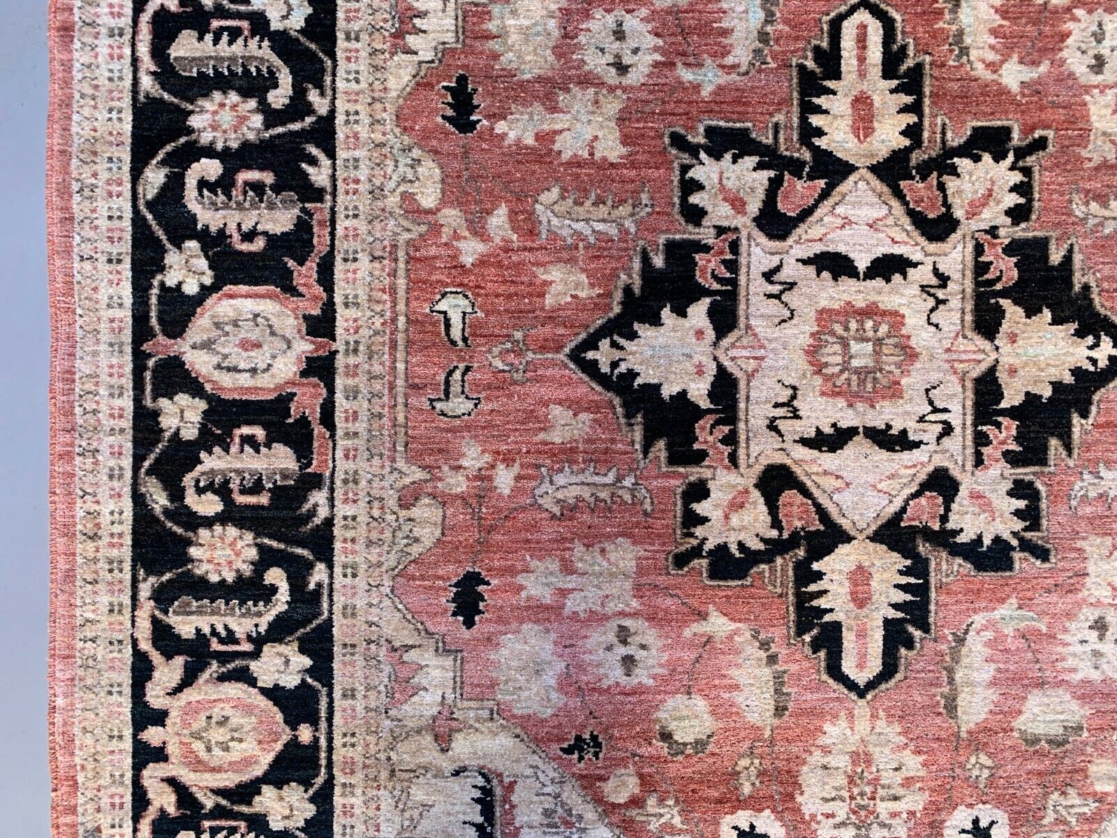 Fine Afghan Wool Ziegler Rug 276x184 Cm Handmade Chobi Red, Beige Black, Large photo buy