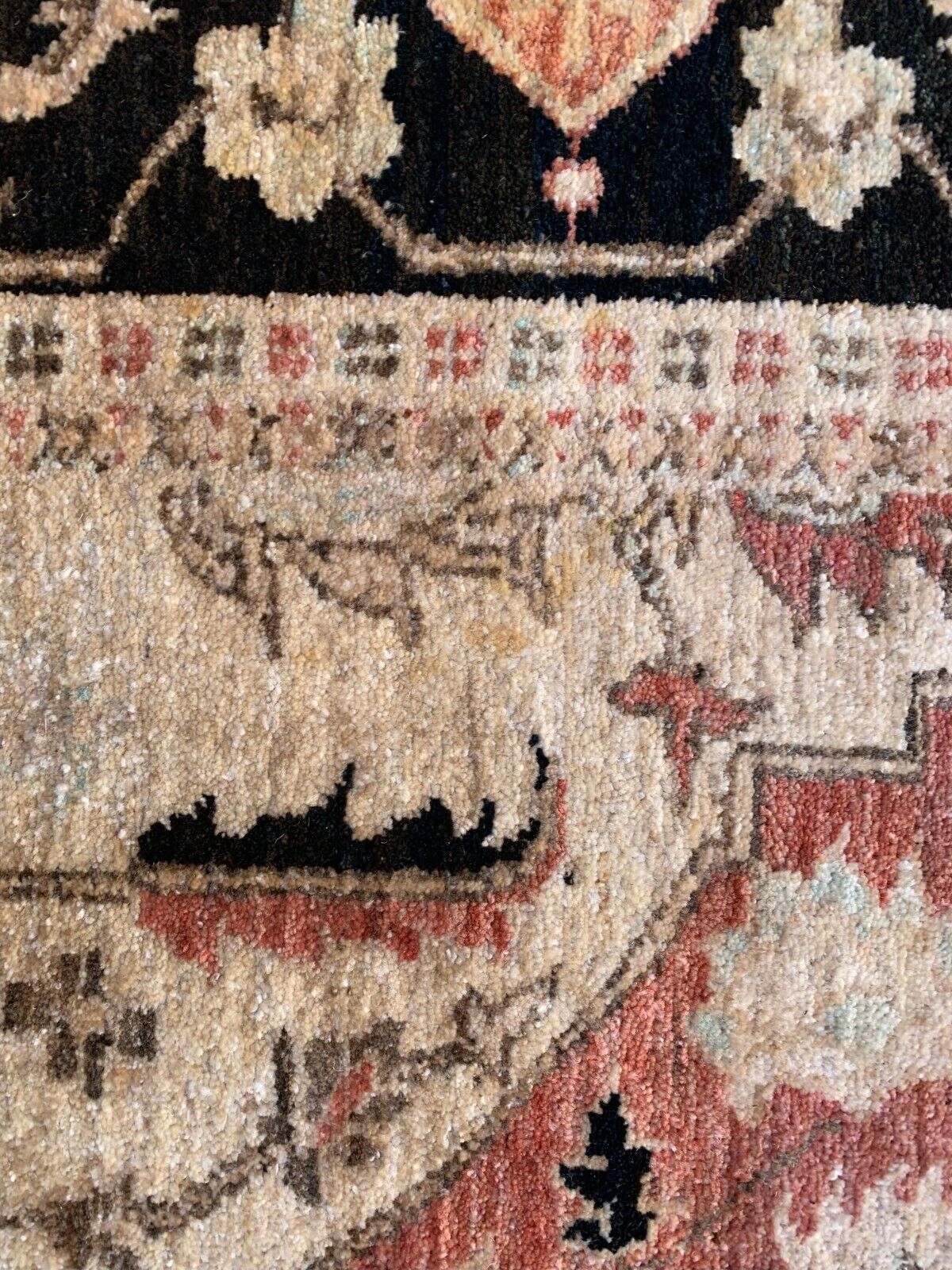 Textiles Fine Afghan Wool Ziegler Rug 276x184 Cm Handmade Chobi Red, Beige Black, Large photo