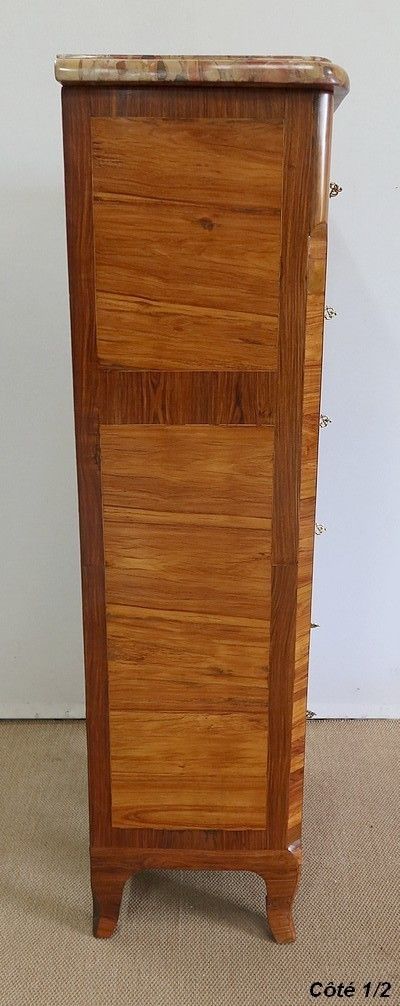 photo buy Small Chiffonier In Wooden Veneer, Stamped Boudin, Transition Period Louis XIV / Louis XV – 1760