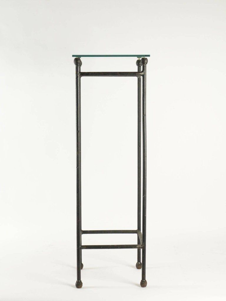 photo for sale Two Consoles In Wrought Iron Under Glass In An Industrial Style 20th Century