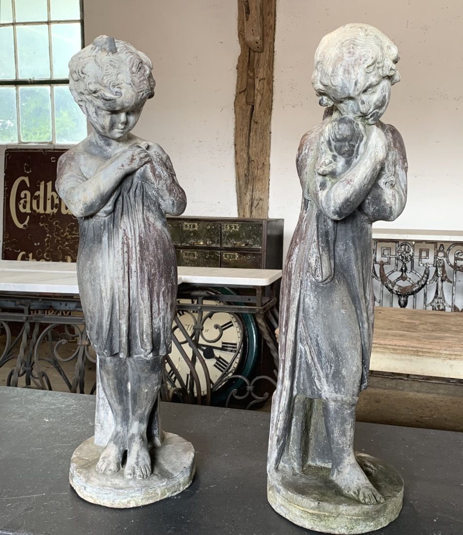 Pair Of 19th Century Lead Statues