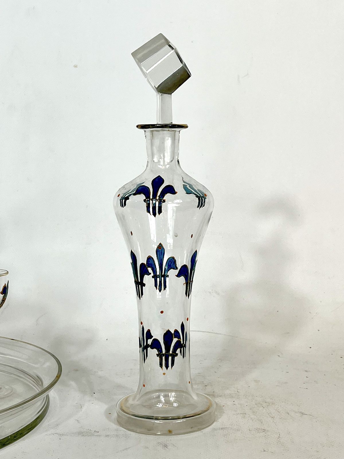 Italian Art Nouveau Glass Liquor Set From 1920s photo buy