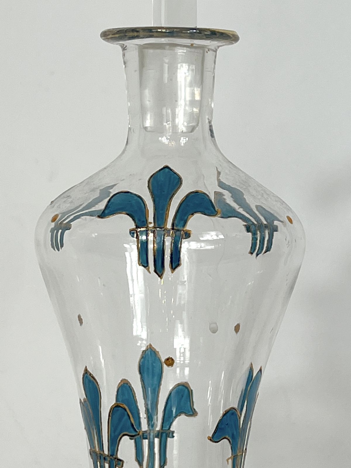 Italian Art Nouveau Glass Liquor Set From 1920s photo vintage