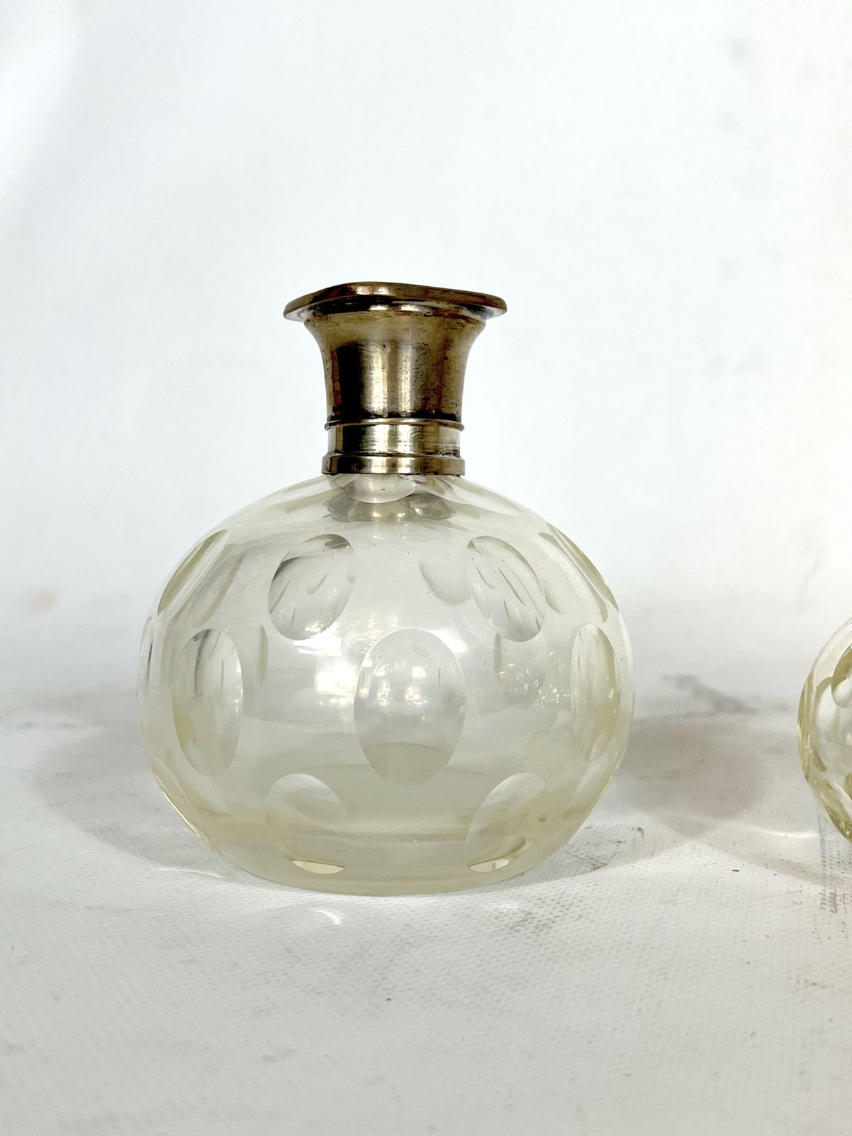 Mid Century Italian Toilet Set In Silver Plated And Blown Murano Glass From 40s photo buy