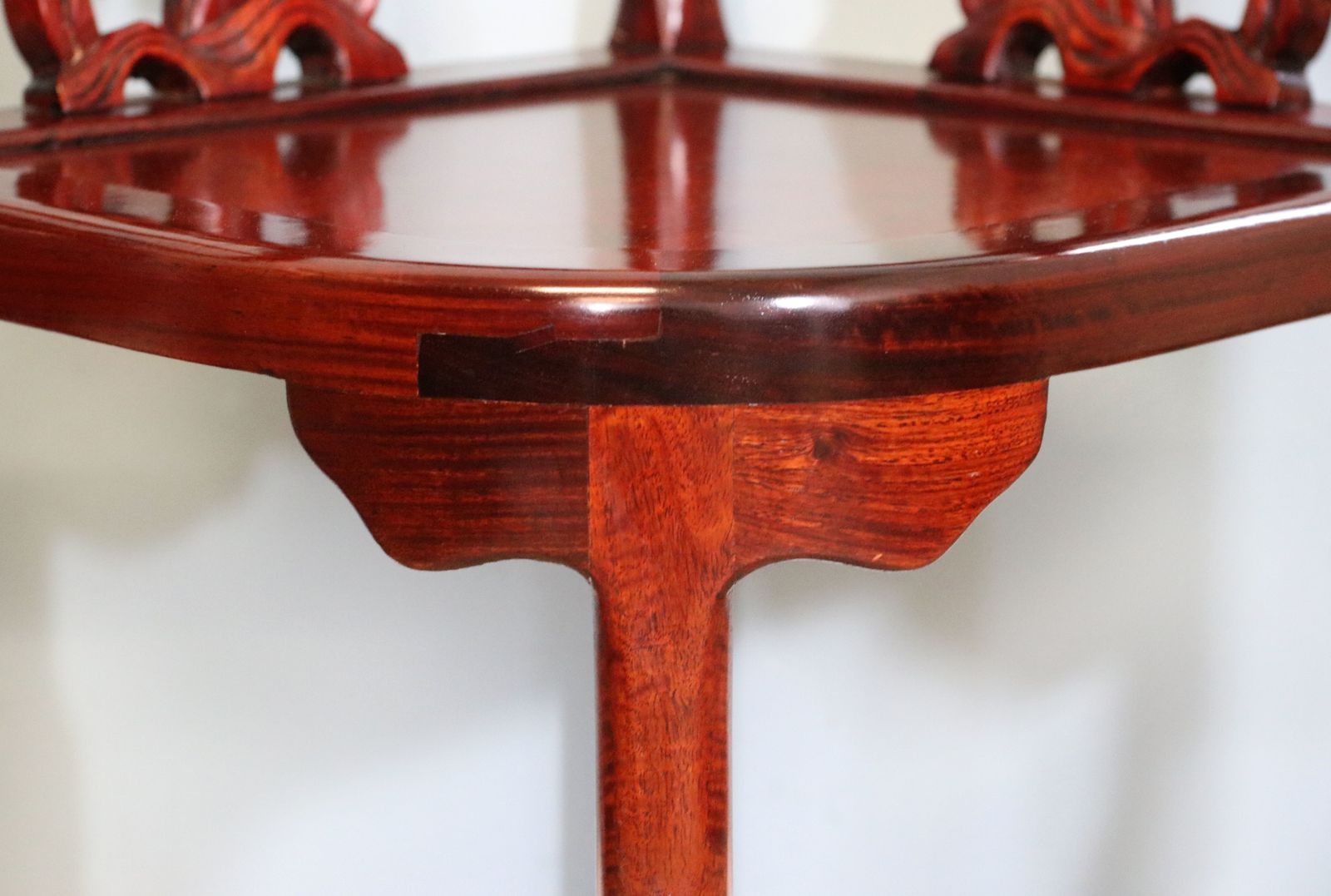 295.0 A Pair Of 20th Century Chinese Solid Hardwood Corner Chairs. photo