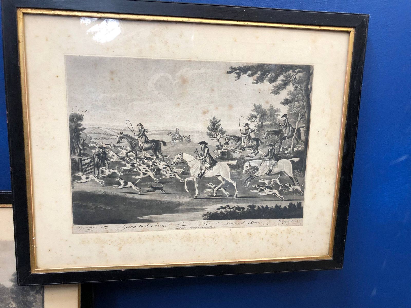 Antique Georgian Mezzotint Set Of 6 Hunting Prints Seymour Burford 1787 Rob Sayer In Black And Gold Frames Stunning photo furniture