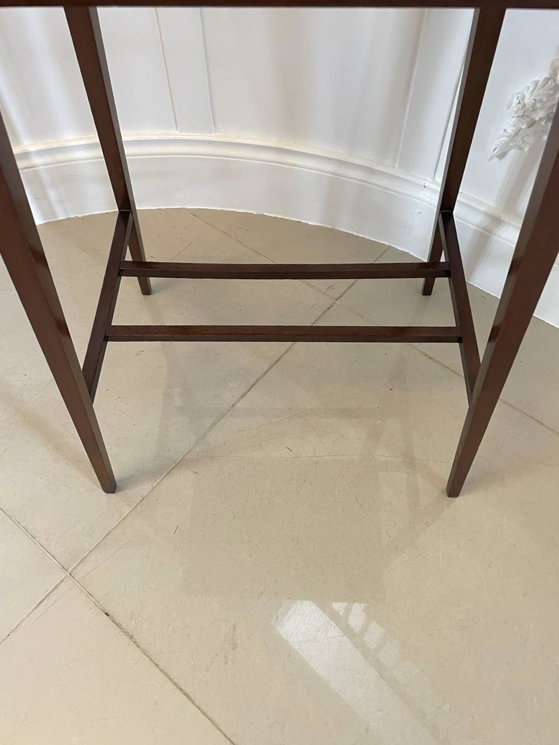 Antique Quality Mahogany Inlaid Fold Over Card Table photo furniture
