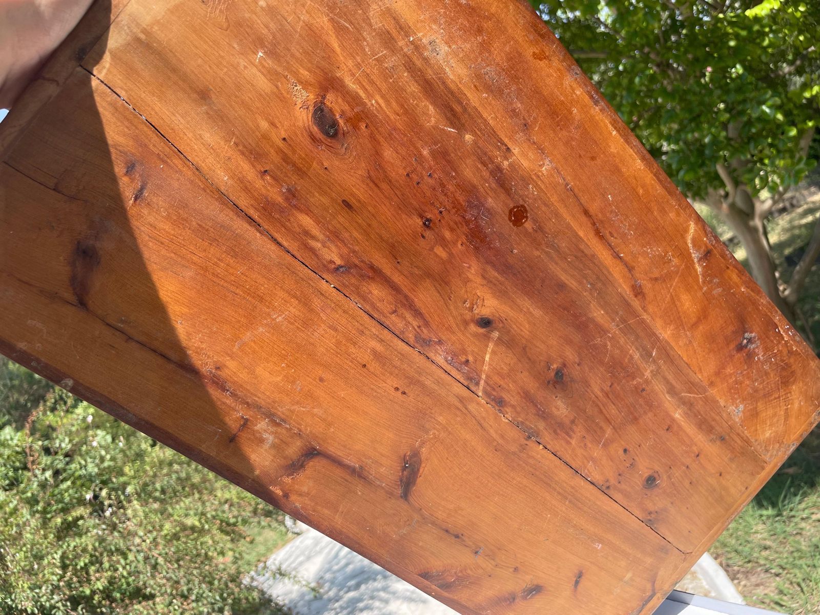 Platter In Wood Marquetry, Brown, Made In France At The Beginning Of The 20th photo vinterior