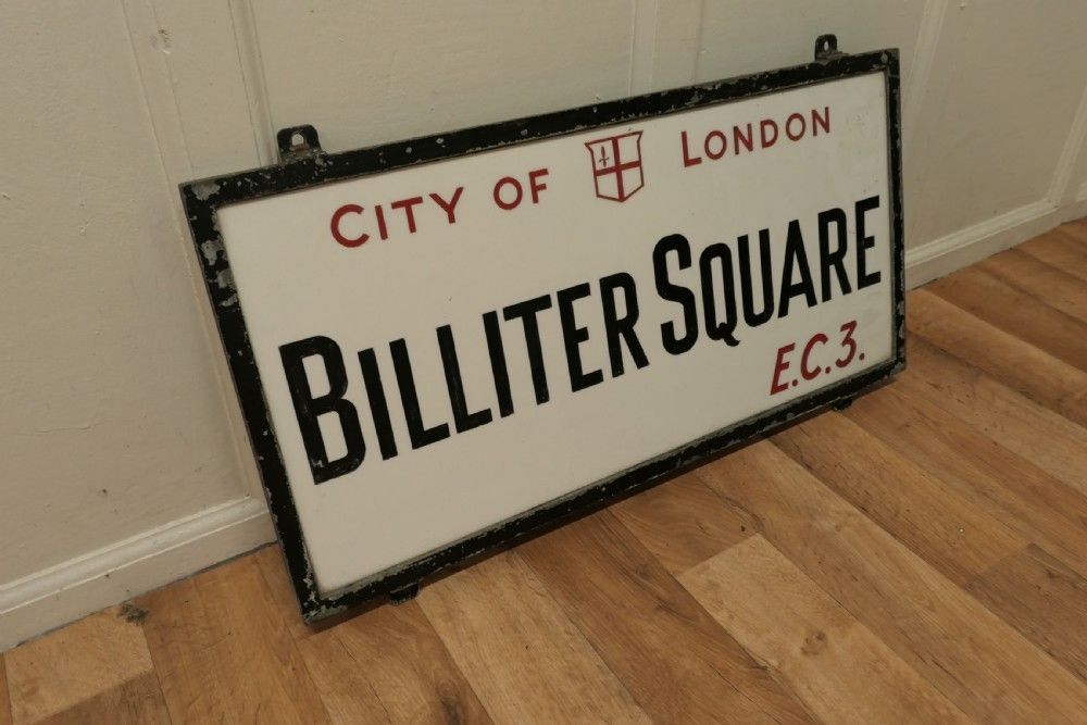 City Of London Glass Edwardian Street Sign, Bilter Square E.C.3 photo Home Decor