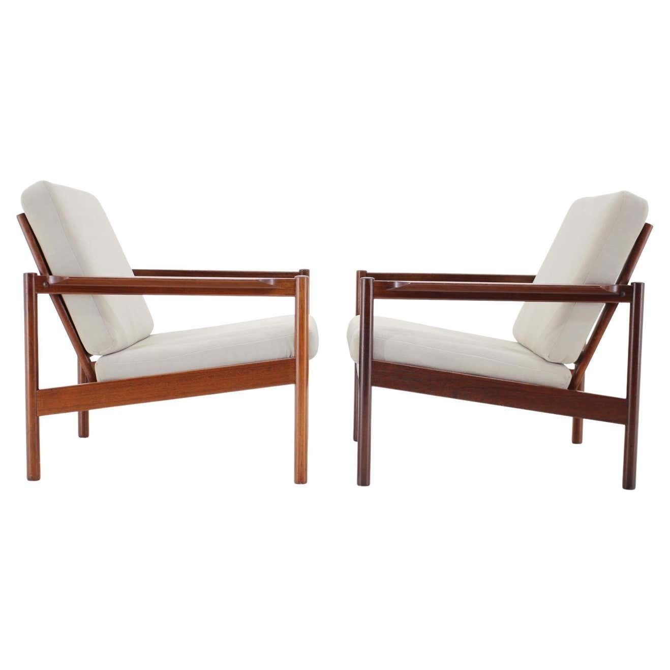 1960s Kai Kristiansen Model Kk161 Pair Of Teak Armchairs For Magnus, Denmark