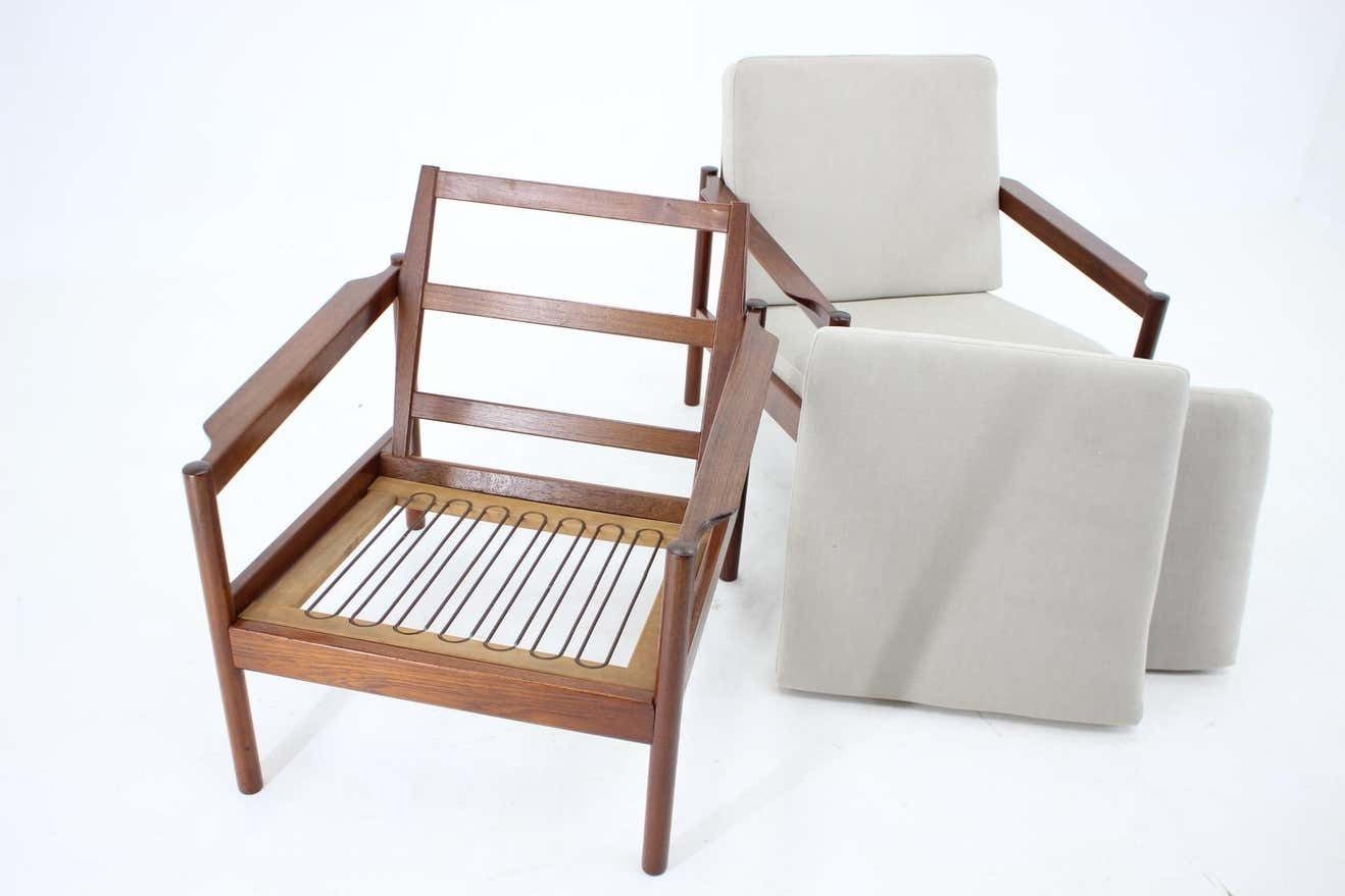1960s Kai Kristiansen Model Kk161 Pair Of Teak Armchairs For Magnus, Denmark photo vinterior