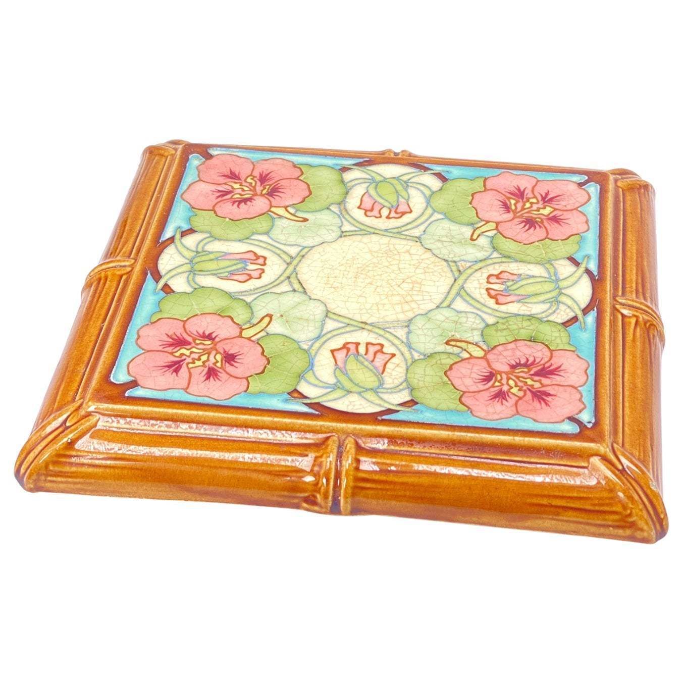 Ceramic Center Table Or Trivet By Hippolyte Boulanger, Art Nouveau Circa 1920