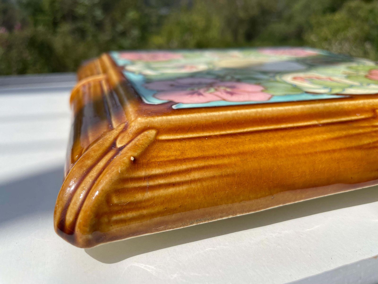Ceramic Center Table Or Trivet By Hippolyte Boulanger, Art Nouveau Circa 1920 photo for sale