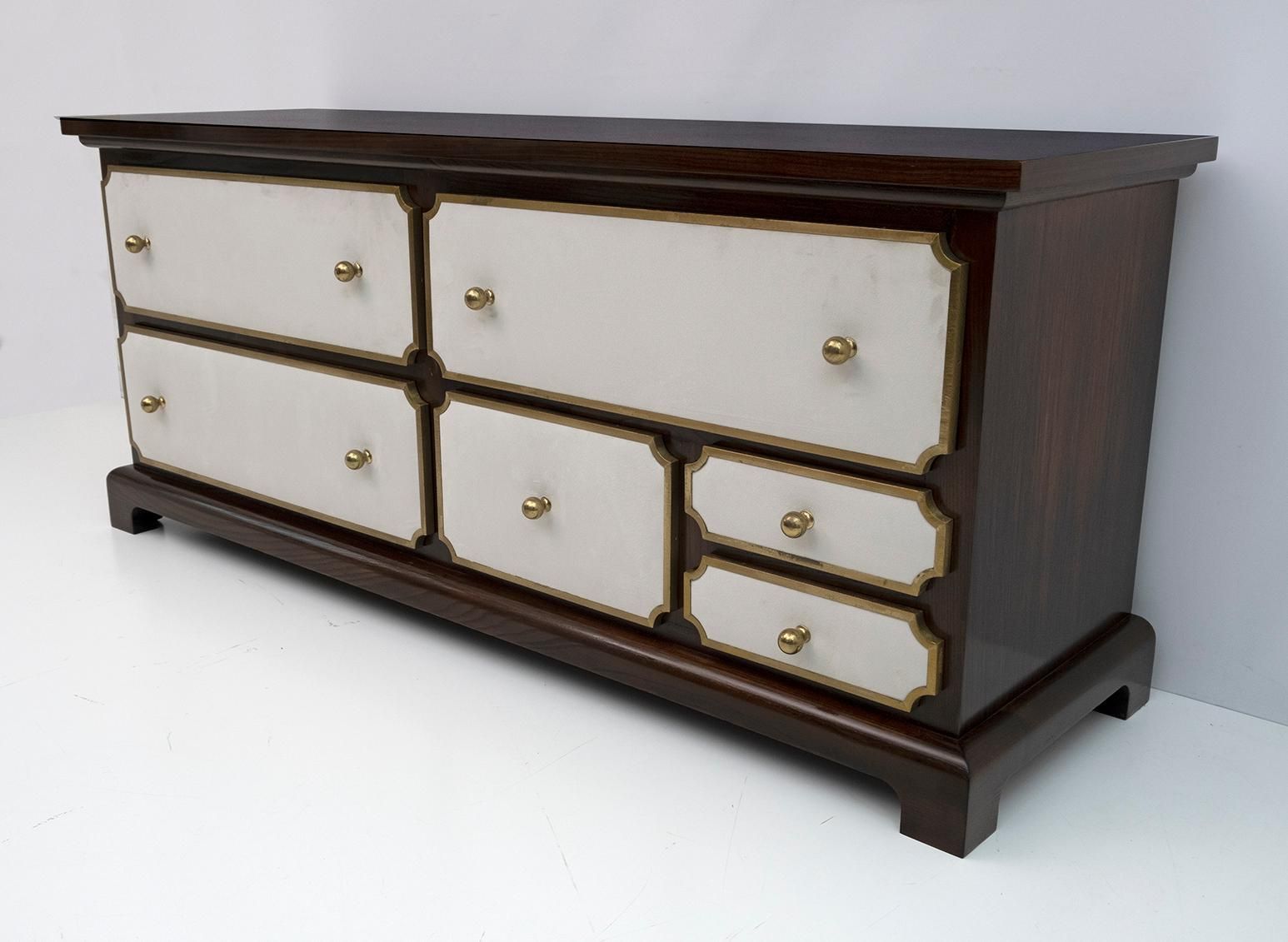 Set Of Luciano Frigerio Mid Century Modern Italian Dresser And Bedside Tables photo vintage