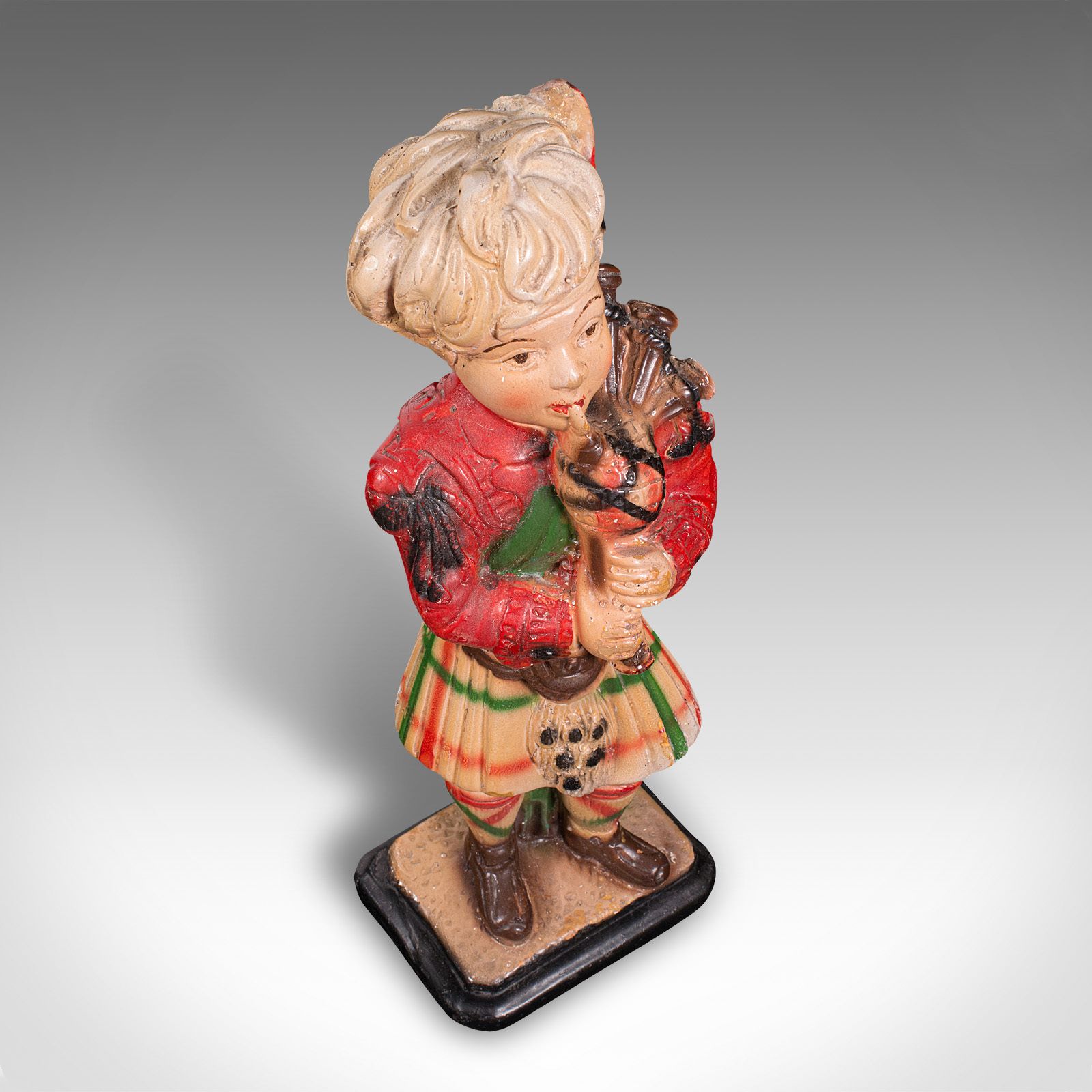 Antique Decorative Piper Figure, Scottish, Statue, After Scots Guards photo 785.0