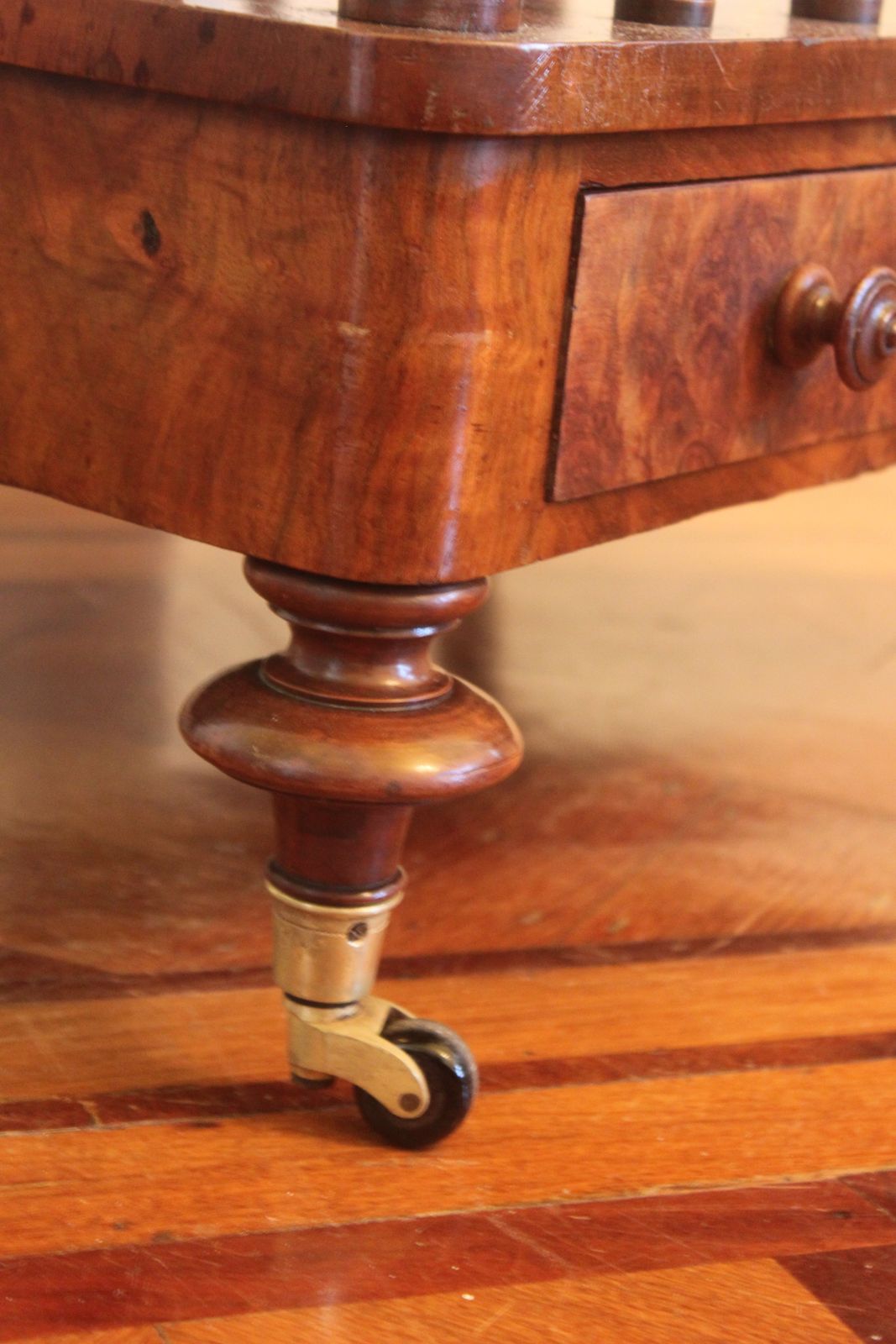 photo furniture Victorian Burr Walnut Canterbury What Not
