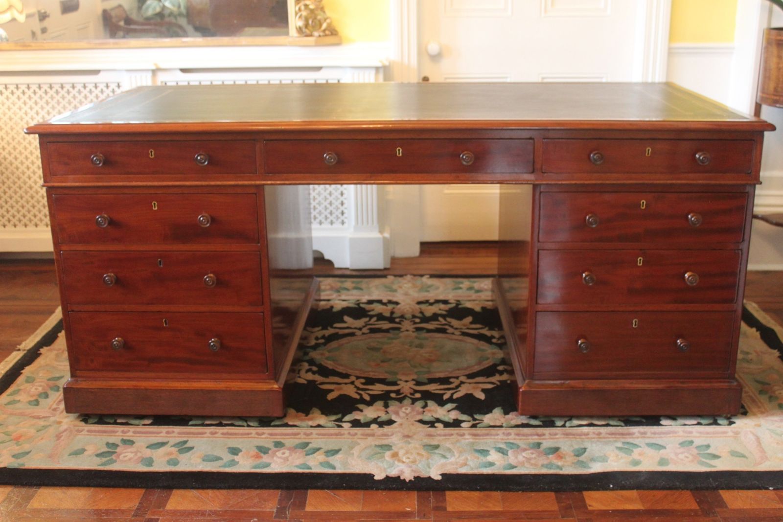 An Unusually Large Early 19th Century Pedestal Desk photo for sale