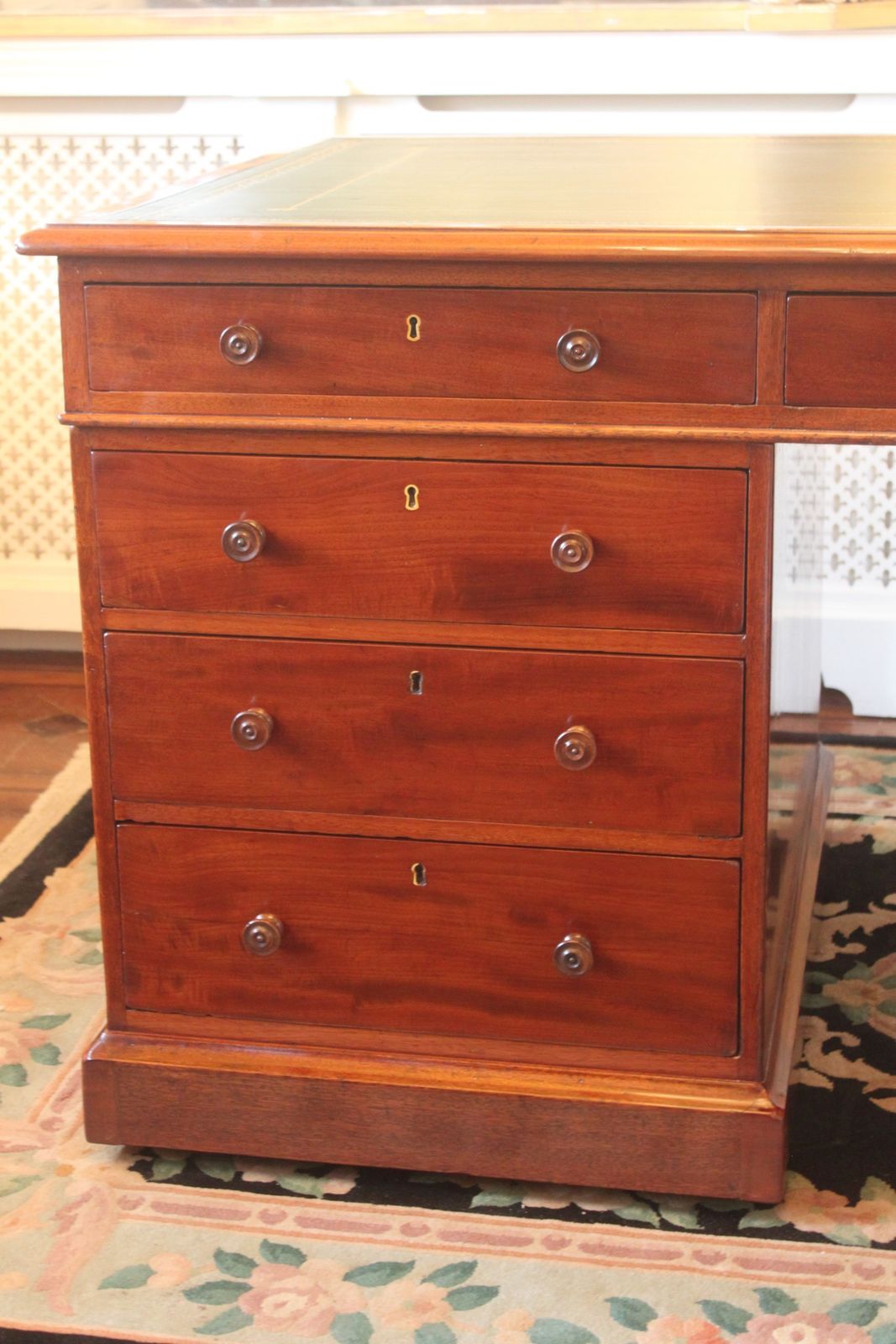 An Unusually Large Early 19th Century Pedestal Desk photo Furniture