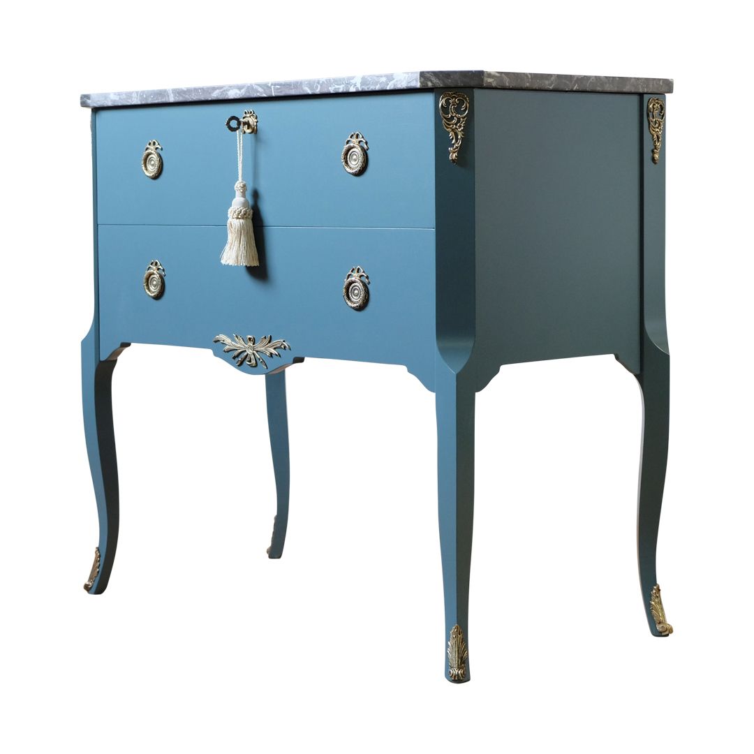 Gustavian Style Commode With Green Finish photo Furniture