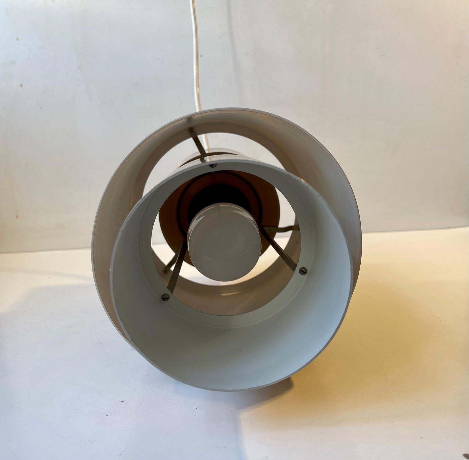 Jo Hammerborg Tunika Copper Pendant Lamp For Fog & Mørup, Danish 1960s photo vintage