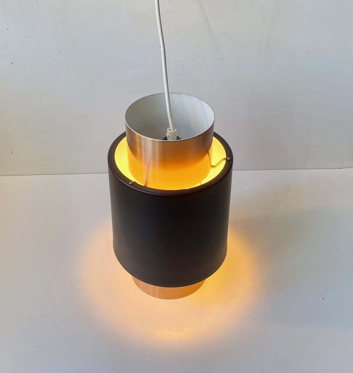 photo furniture Jo Hammerborg Tunika Copper Pendant Lamp For Fog & Mørup, Danish 1960s