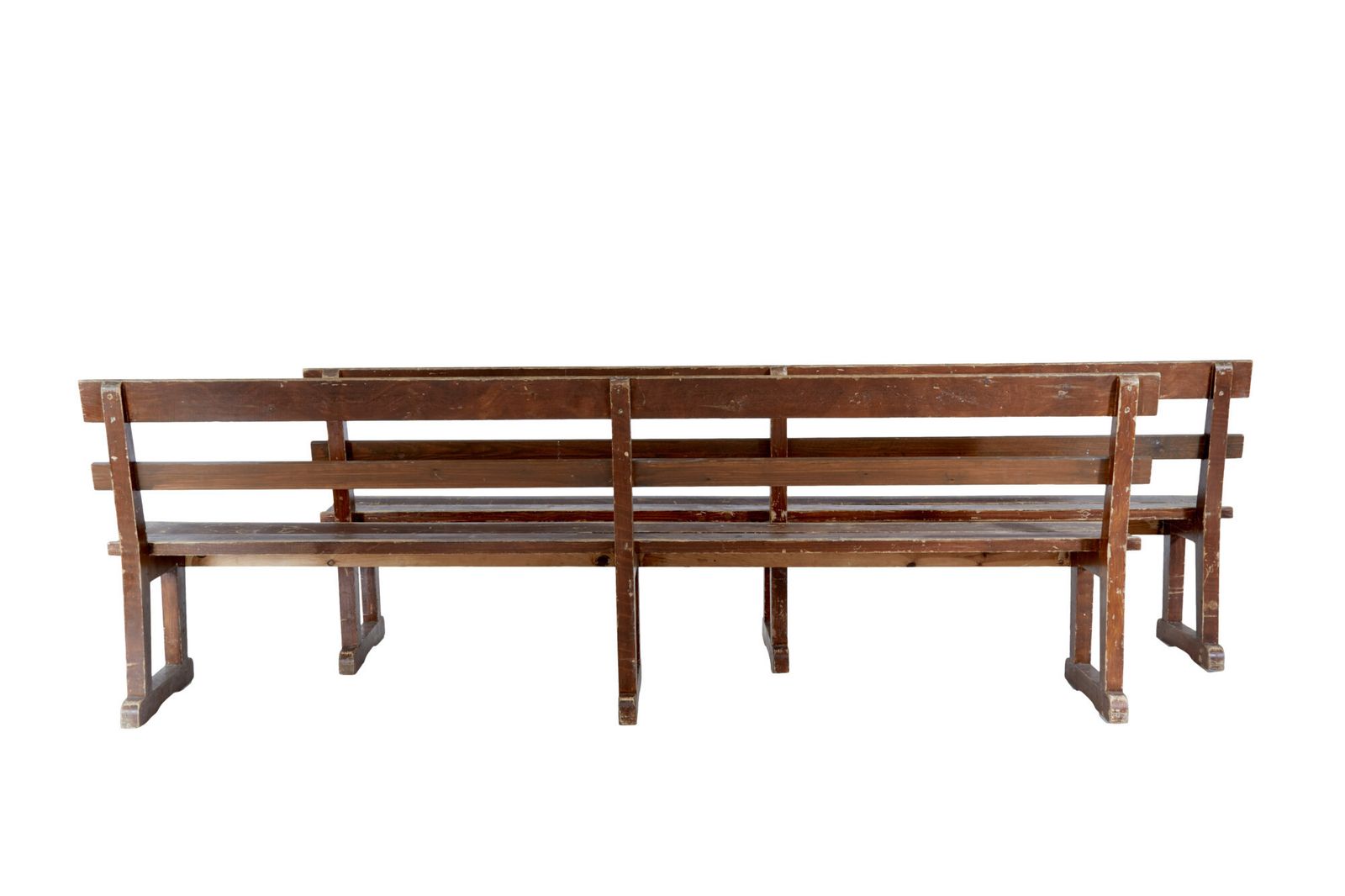 Pair Of Scandinavian Painted Pine Benches photo buy