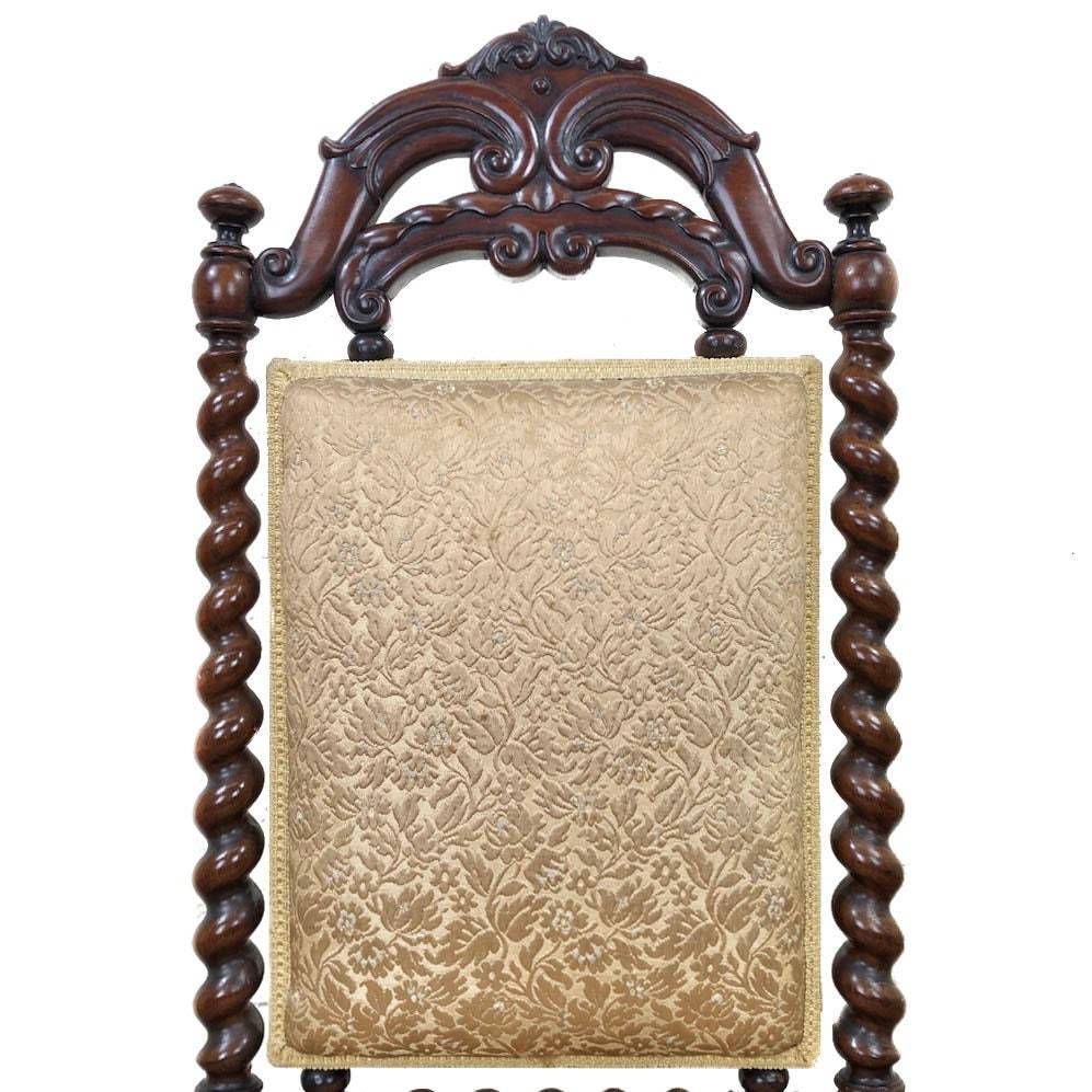 Antique Victorian Barley Twist Mahogany Side Chair photo Furniture