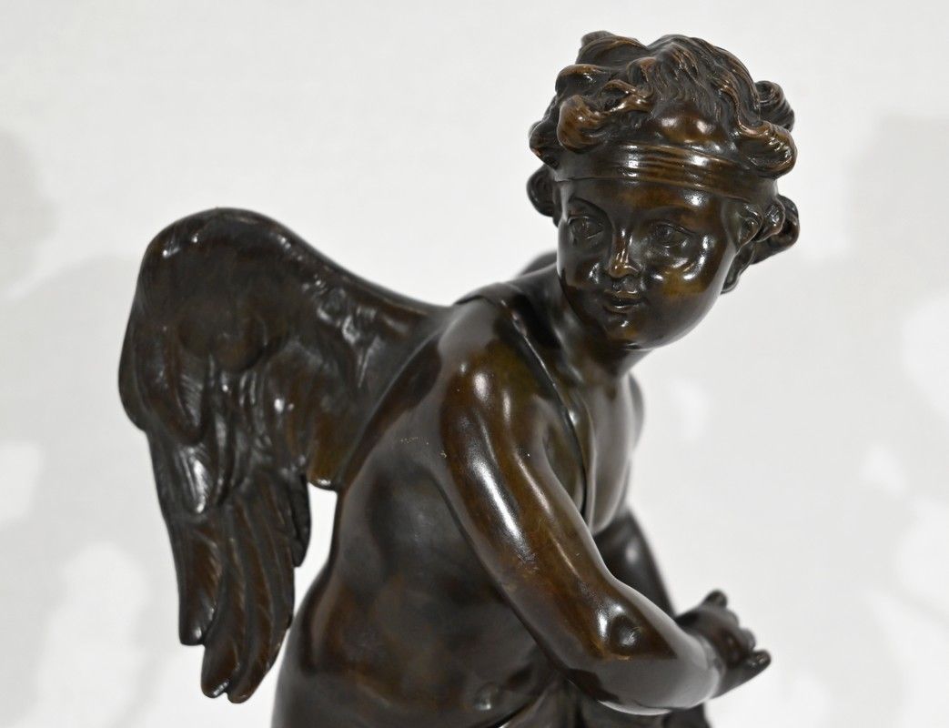 Bronze “Cupid”, After L S. Boizot – Late 19th Century photo vinterior