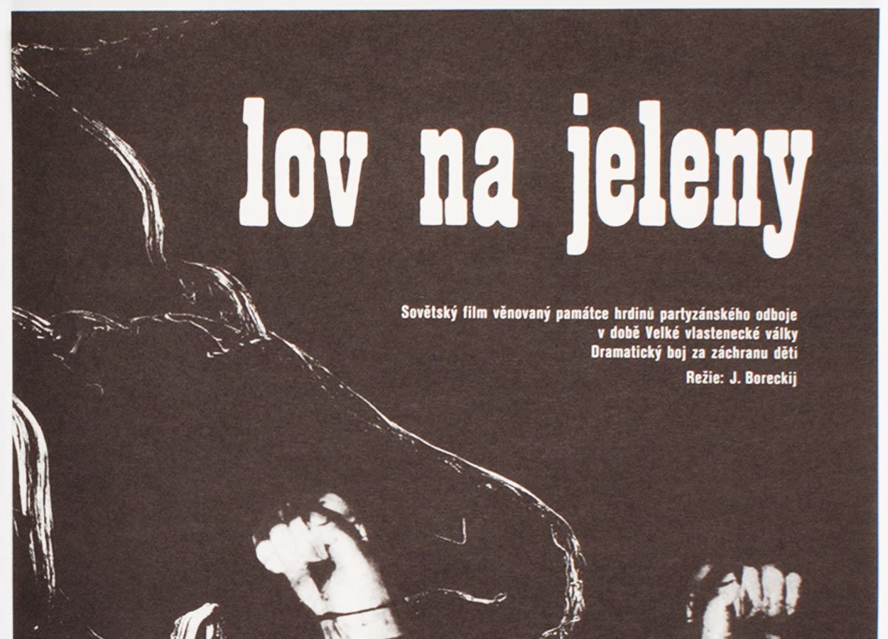 Original Film Poster, Dear Hunting, Karel Teissig, 1982, Genuine Czech Vintage Print photo for sale