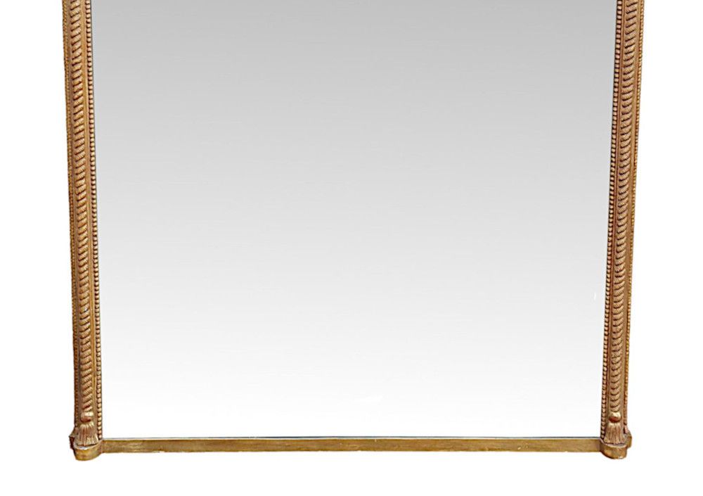 An Exceptional 19th Century Giltwood Arch Top Overmantle Mirror photo Home Decor