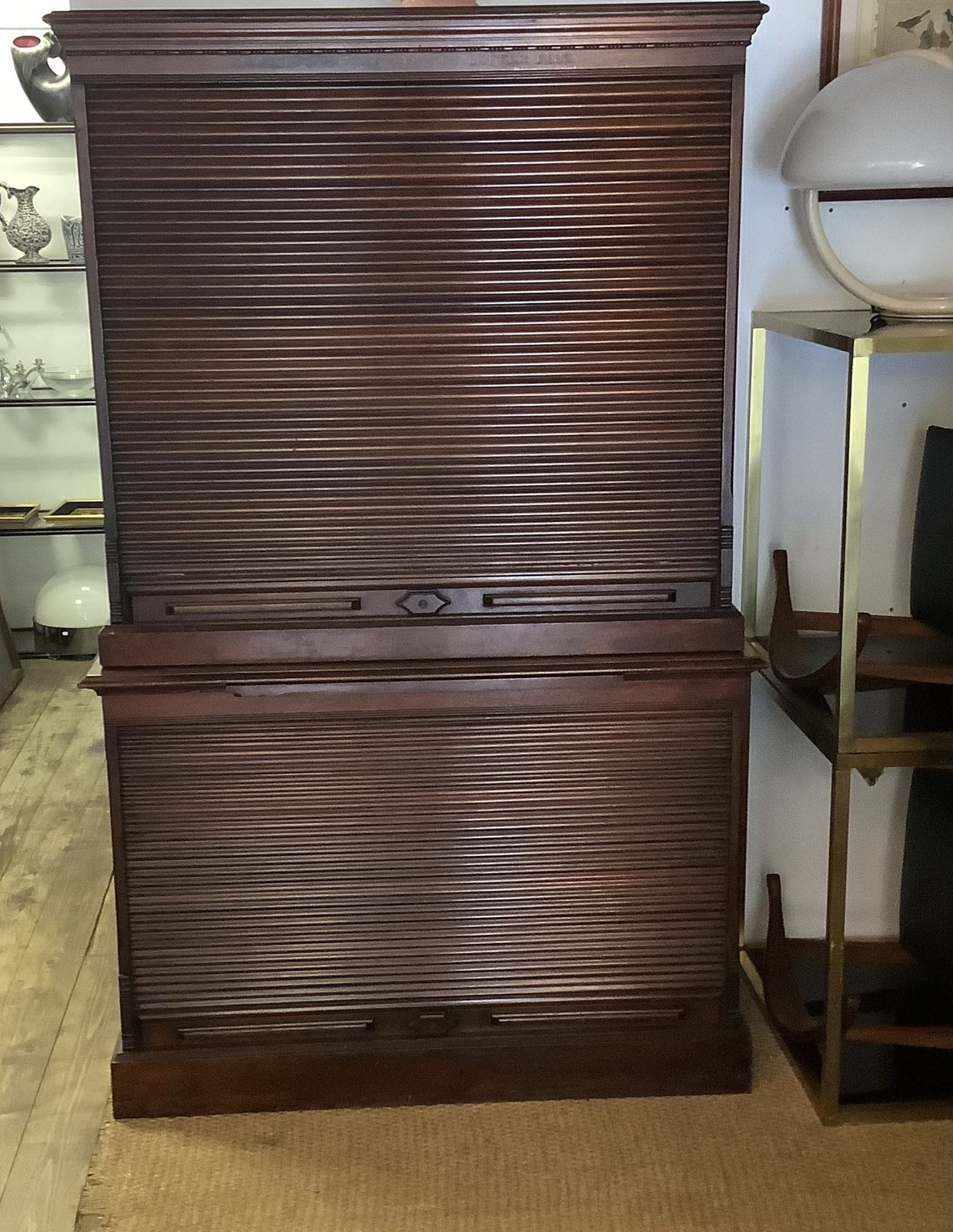 19th Century Amberg Mahogany Wooden Filing Cabinet photo furniture