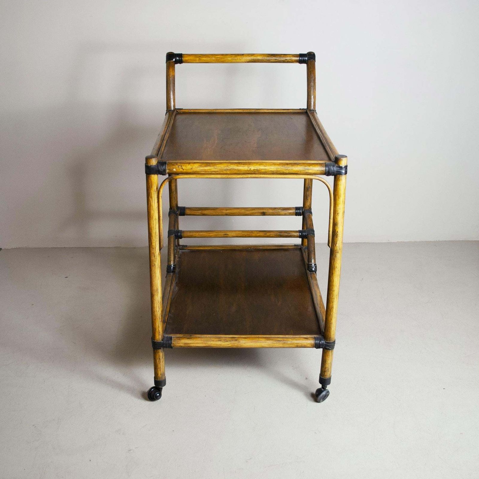 Italian Midcentury Trolley Bar In Bamboo photo 980.84