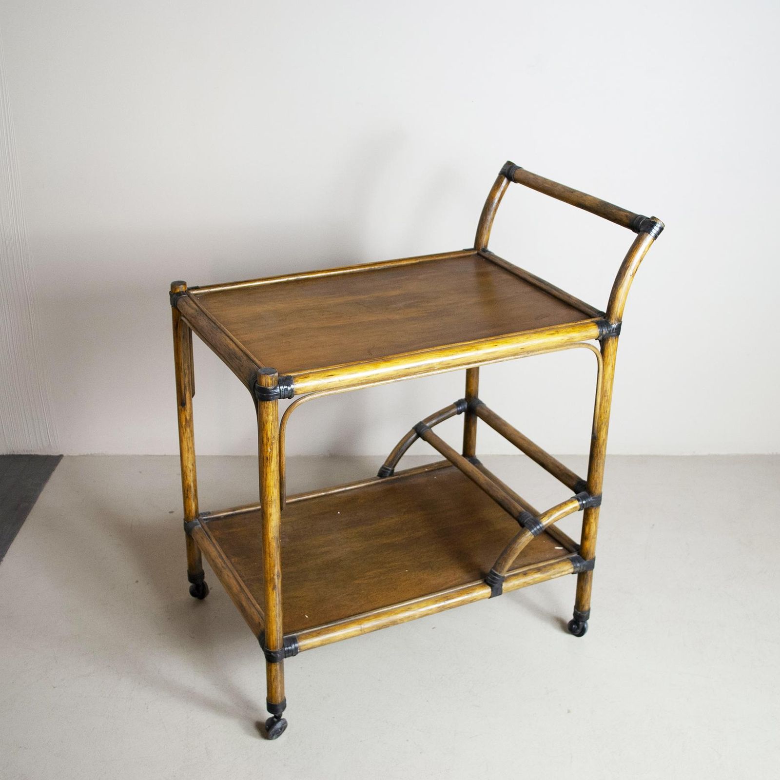 Italian Midcentury Trolley Bar In Bamboo photo buy