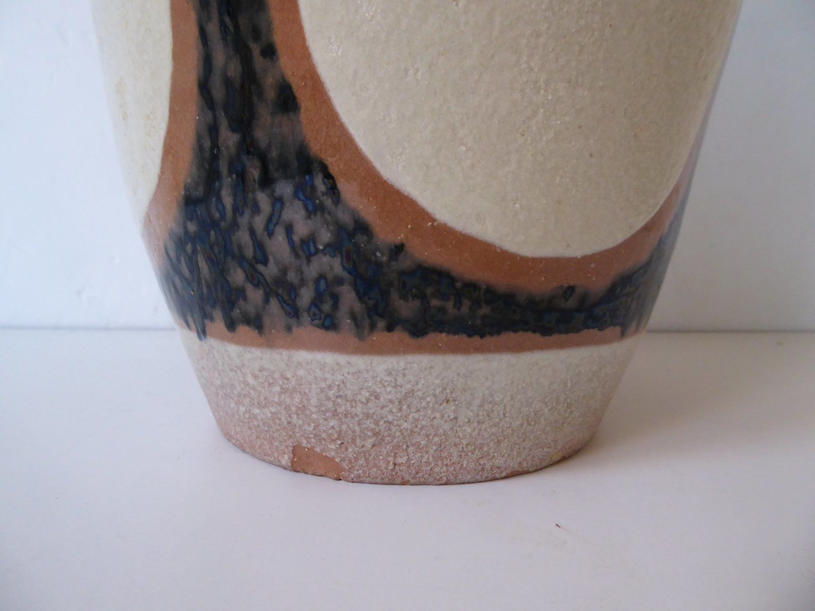 High French Vallauris Ceramic Floor Vase By Edmond Guizol, 1960s photo 823.36