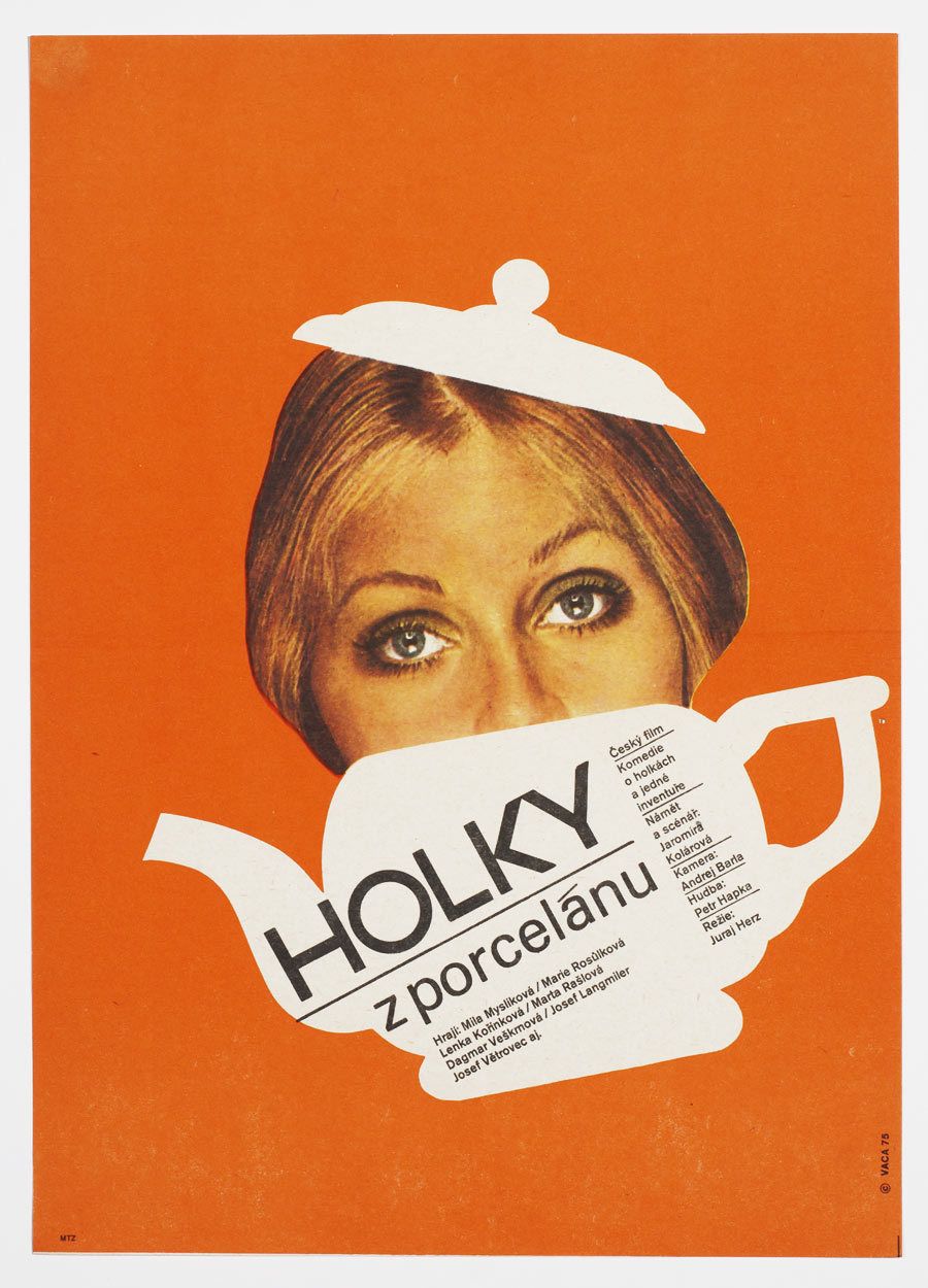 Movie Poster, Girls From A Porcelain Factory, Karel Vaca, 1975
