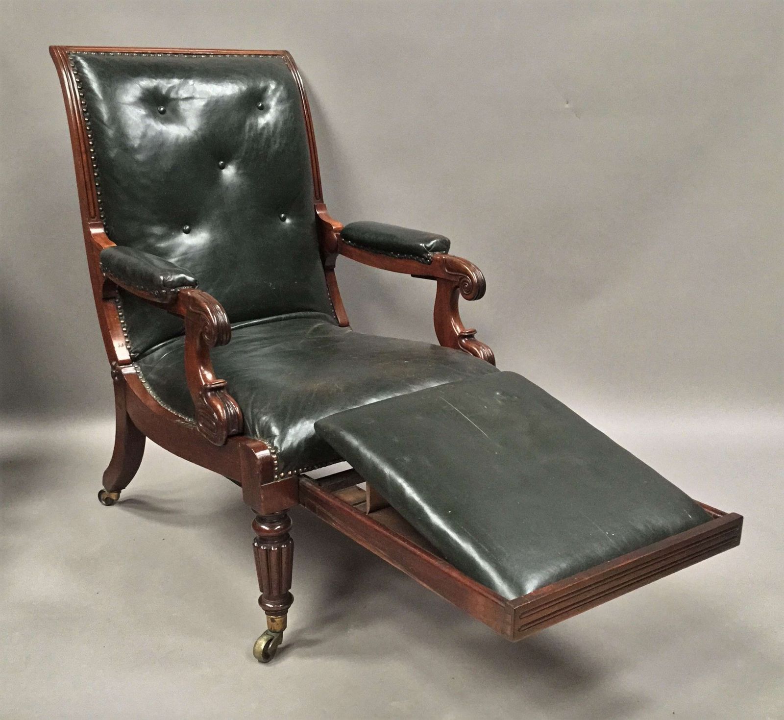 A Significant Late Regency Mahogany And Leather Daws Library Chair photo furniture