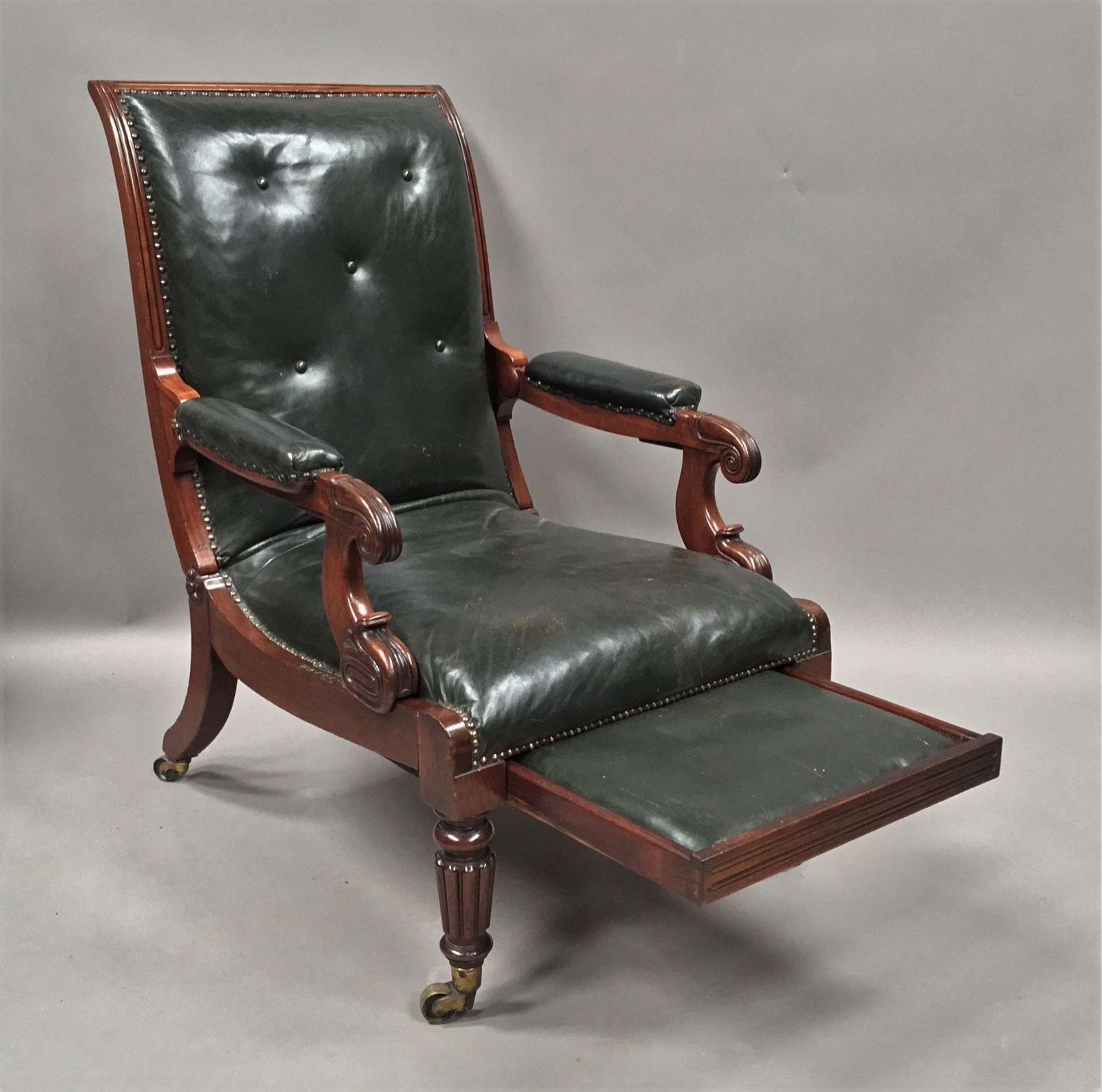 photo furniture A Significant Late Regency Mahogany And Leather Daws Library Chair