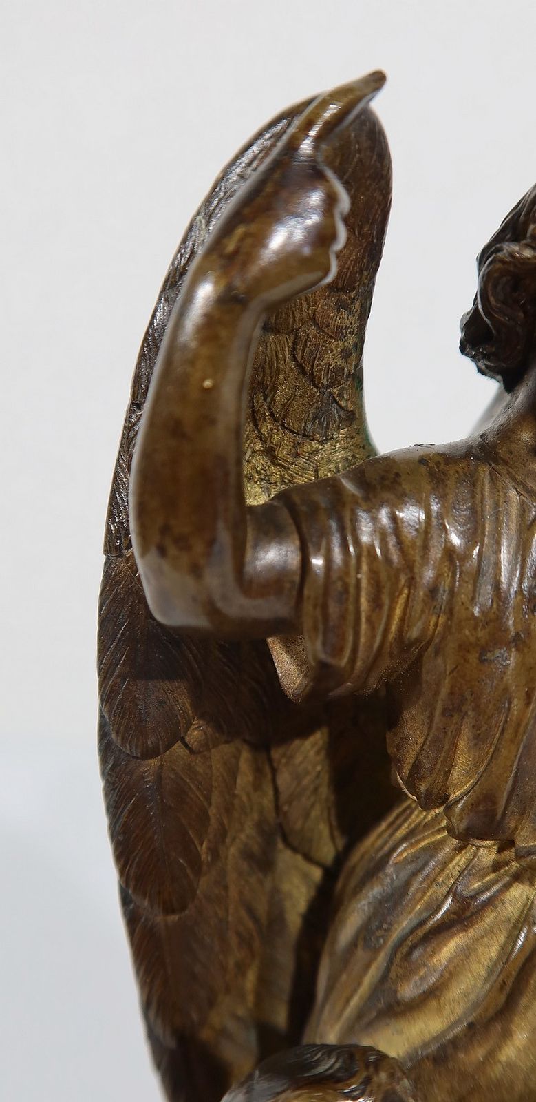photo furniture Patinated Bronze, “Child Led By An Angel” – 1900