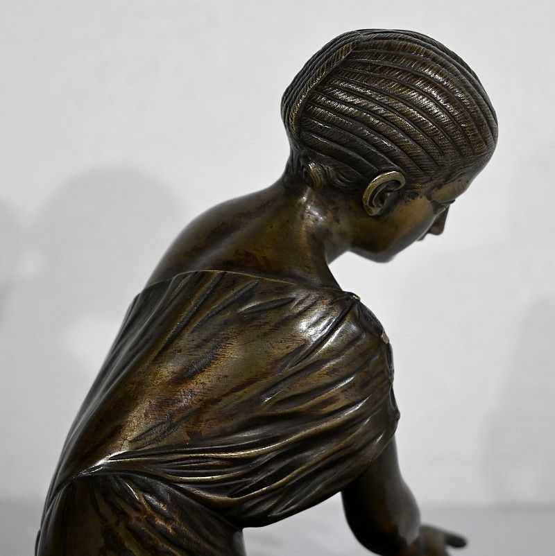 photo for sale Bronze "The Osselets Player" After Antique Statue   19th Century