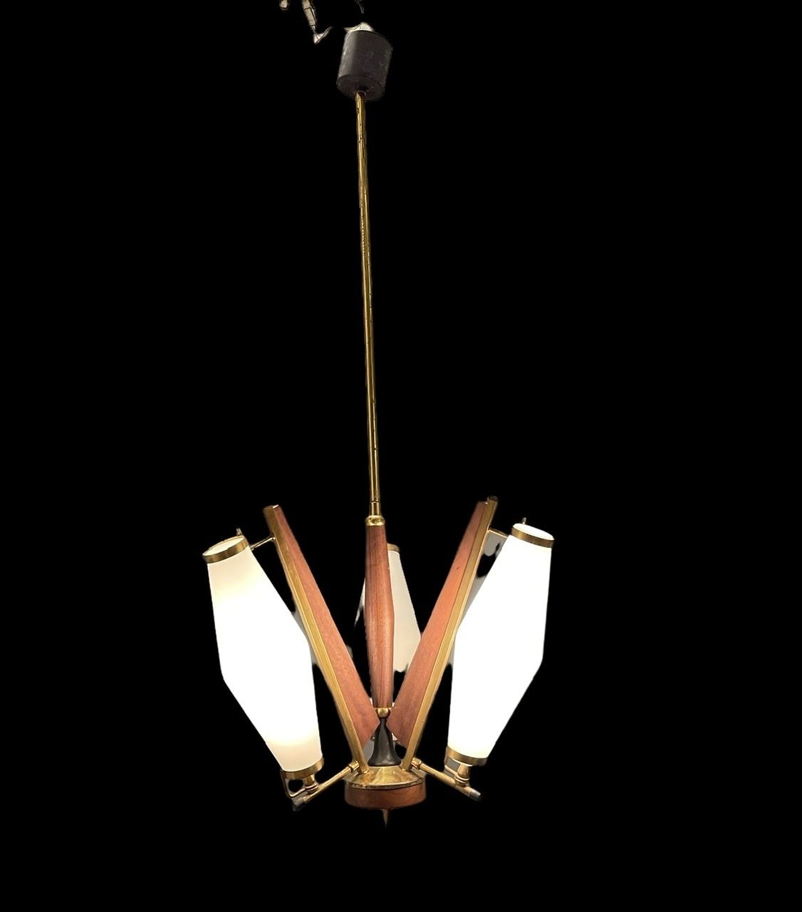 Italian Stilnovo Light Pendant 1950’s photo vinterior