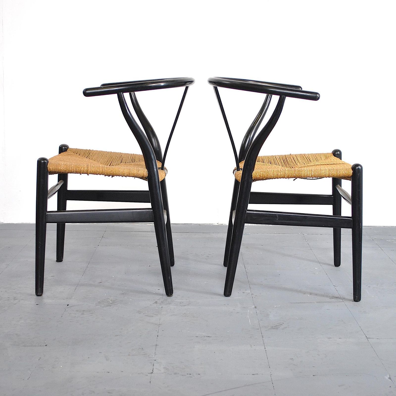 Pair Of Wishbone Chairs By Hans Wegner photo buy