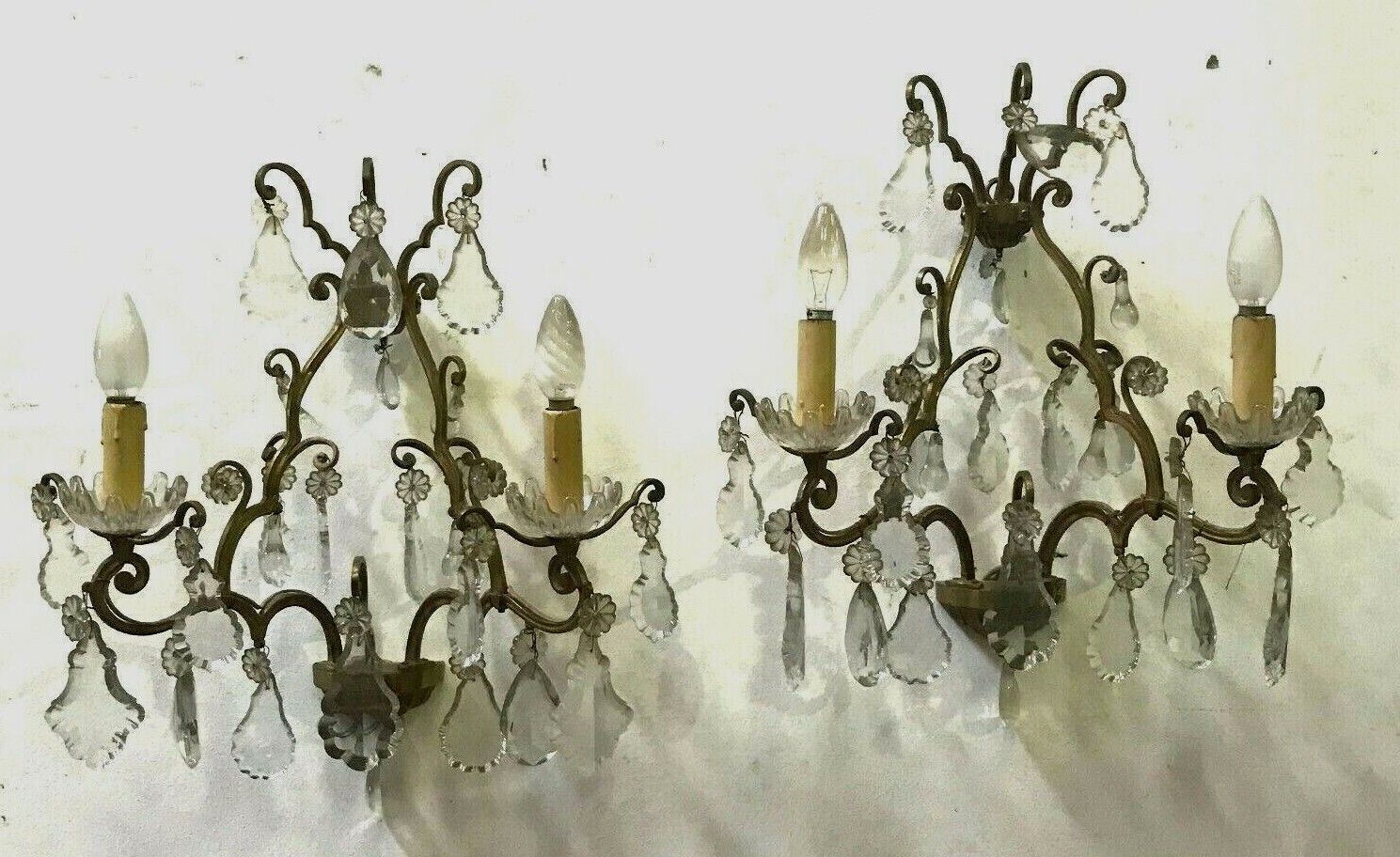 Pair Of Louis XV Style Sconces With Two Arms Of Light 20th Century