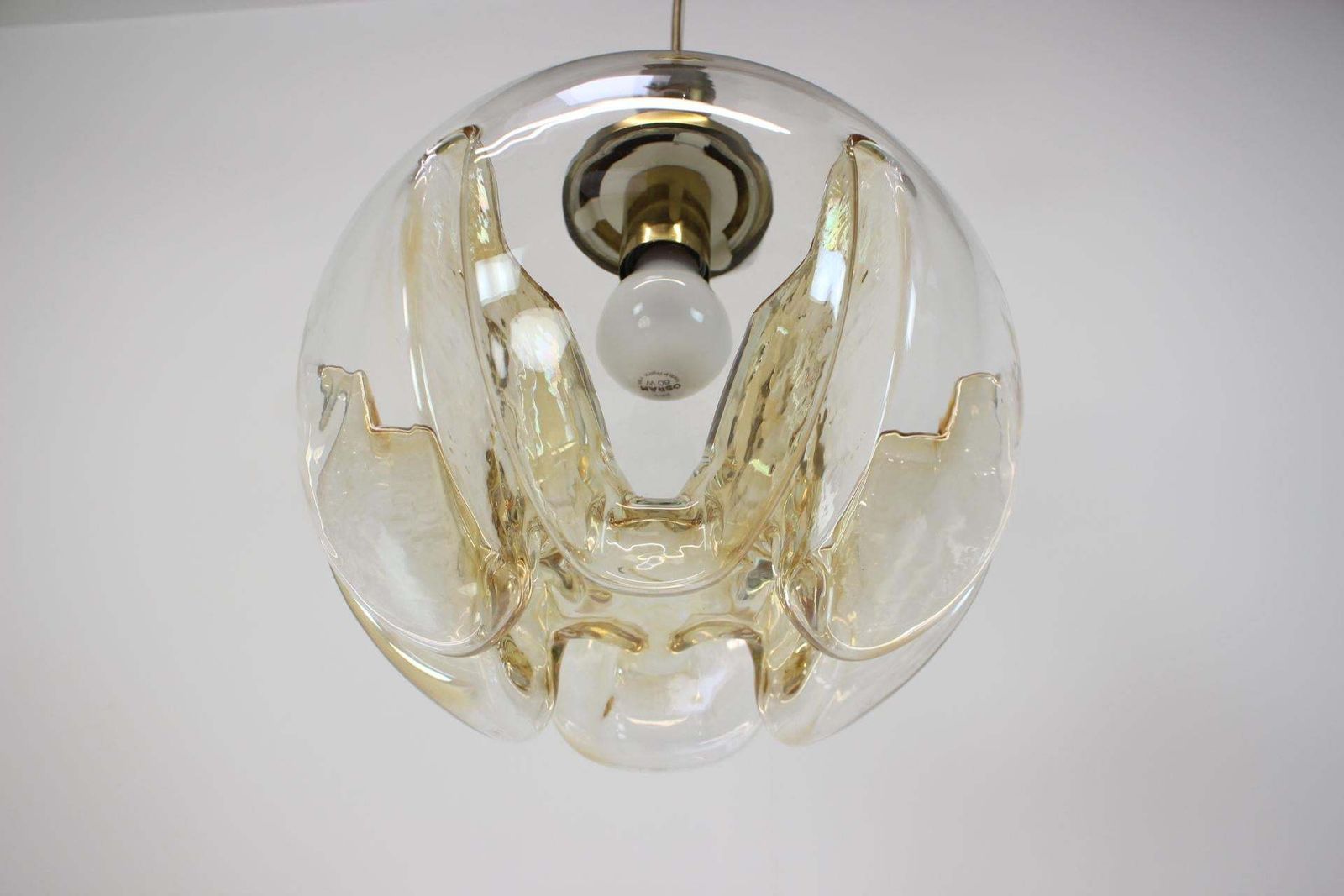 Mid Century Mazzega Murano Glass Pendant, Italy, 1970s. photo furniture