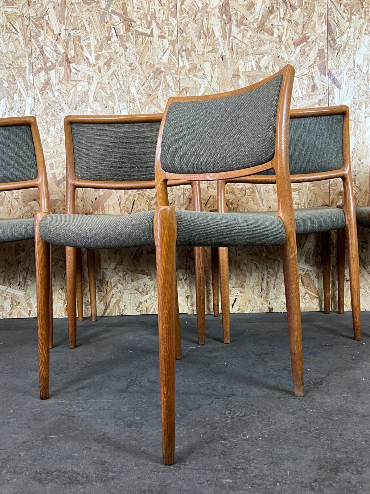 6x 60s 70s Chairs Teak Dining Chair Niels O. Möller For Jl Møllers 60s photo vinterior