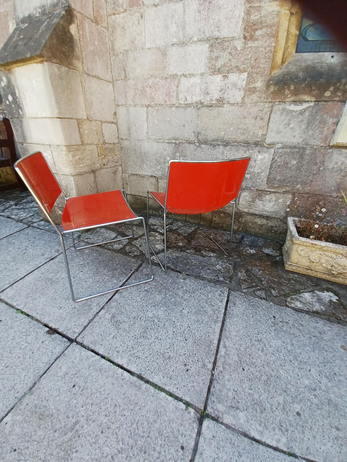 Red Spindle Chairs By Piero Lissoni For Poro photo buy