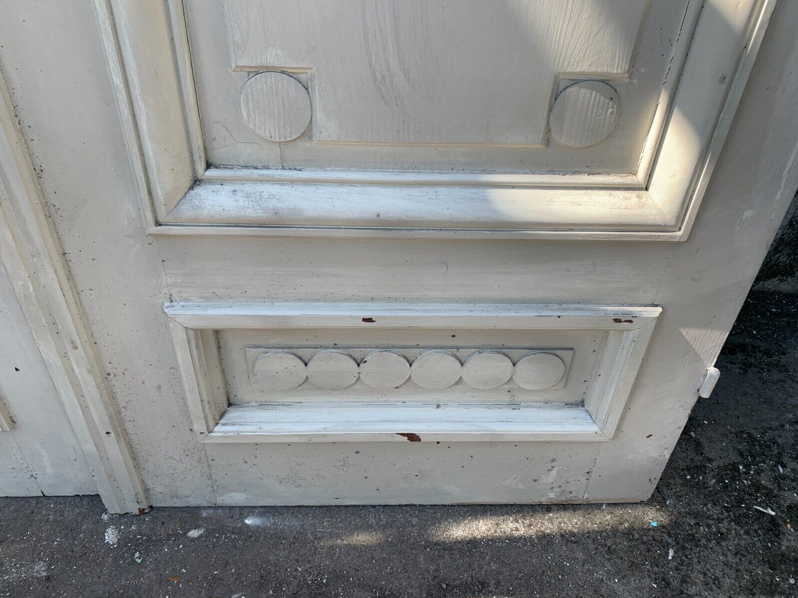 Double Art Deco Cupboard Door In 20th Century Patinated Fir photo for sale